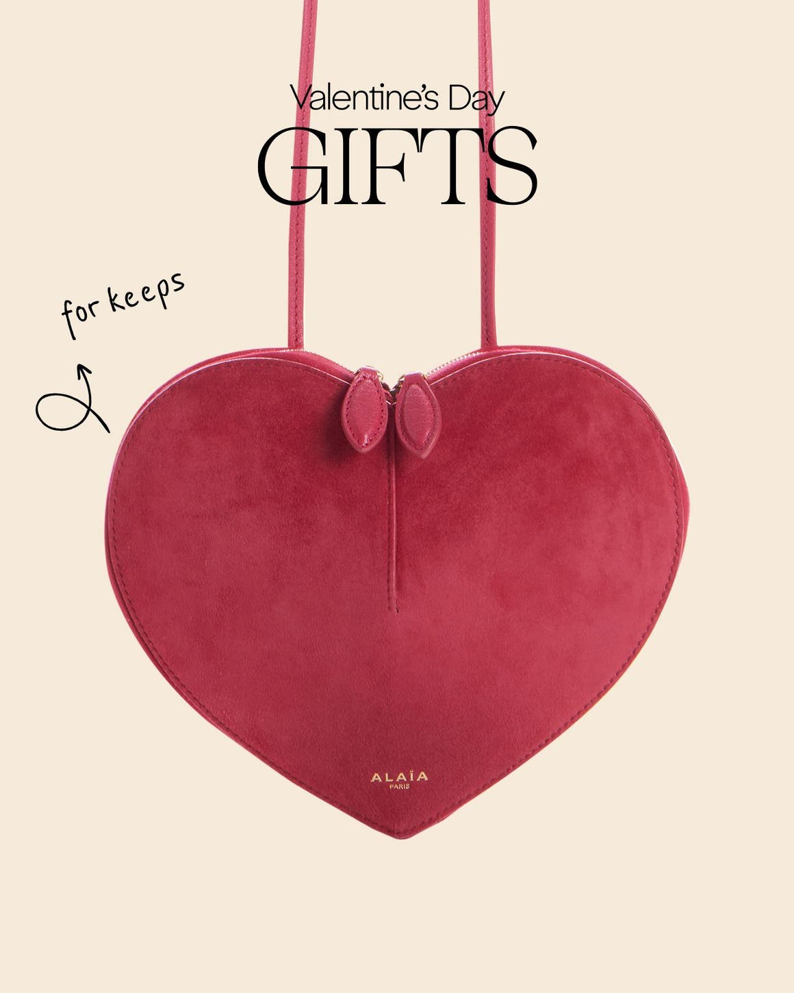 An Alaïa heart-shaped bag. 