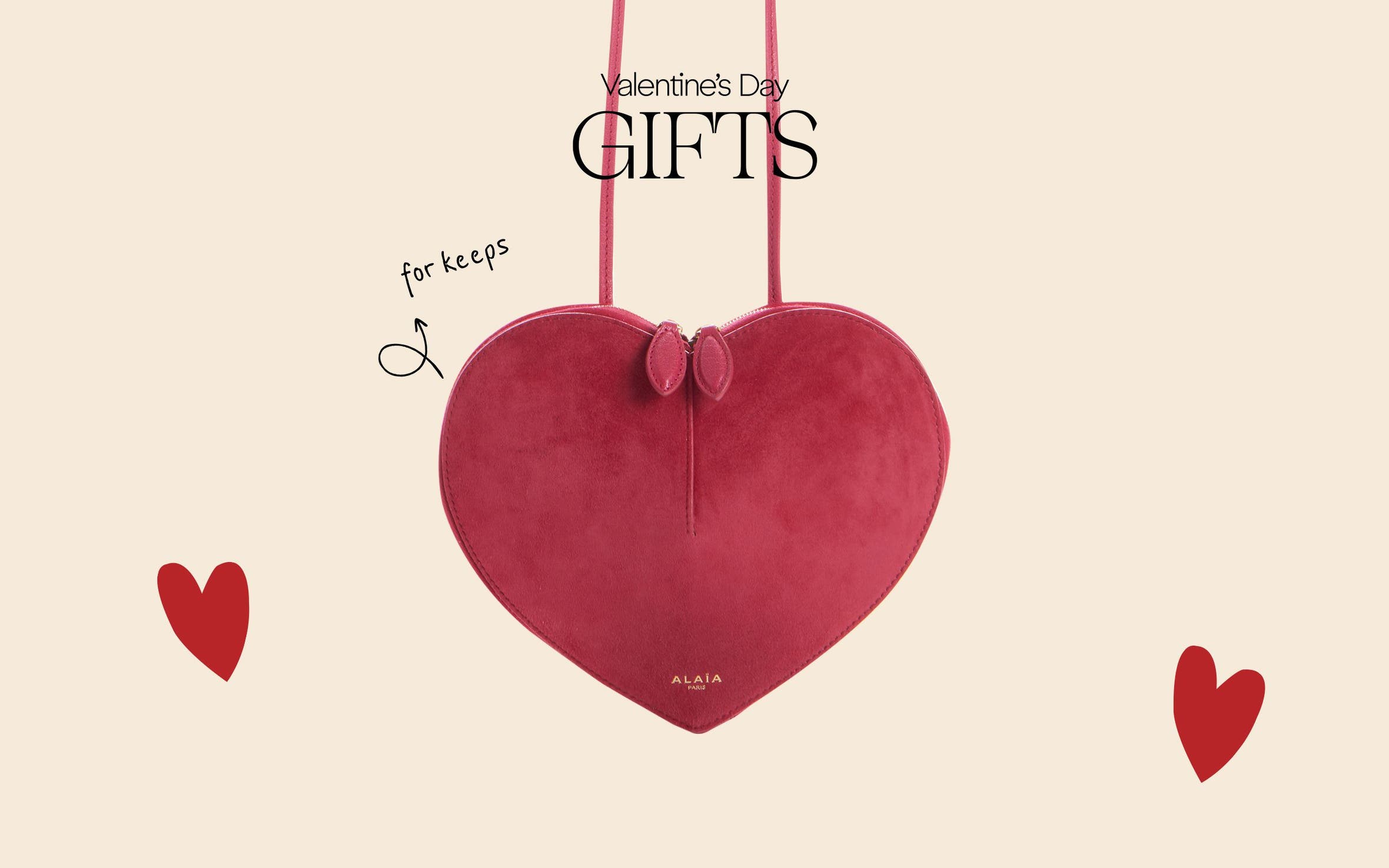 An Alaïa heart-shaped bag. 