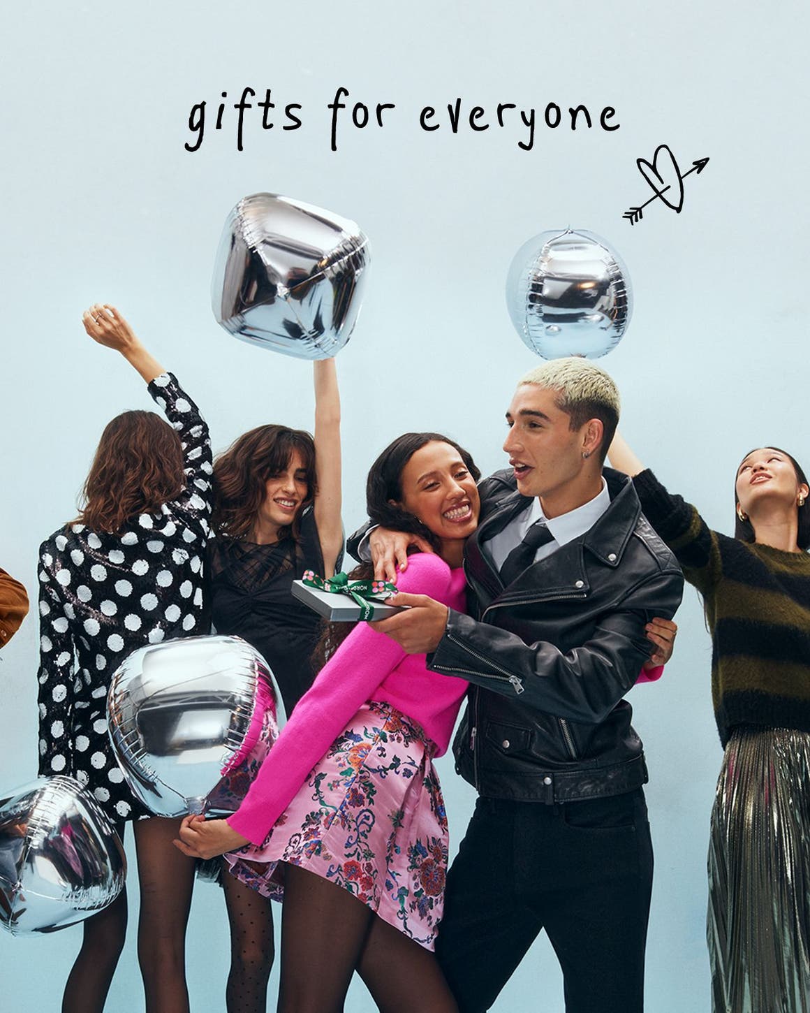 Gifts for everyone. People at a party.