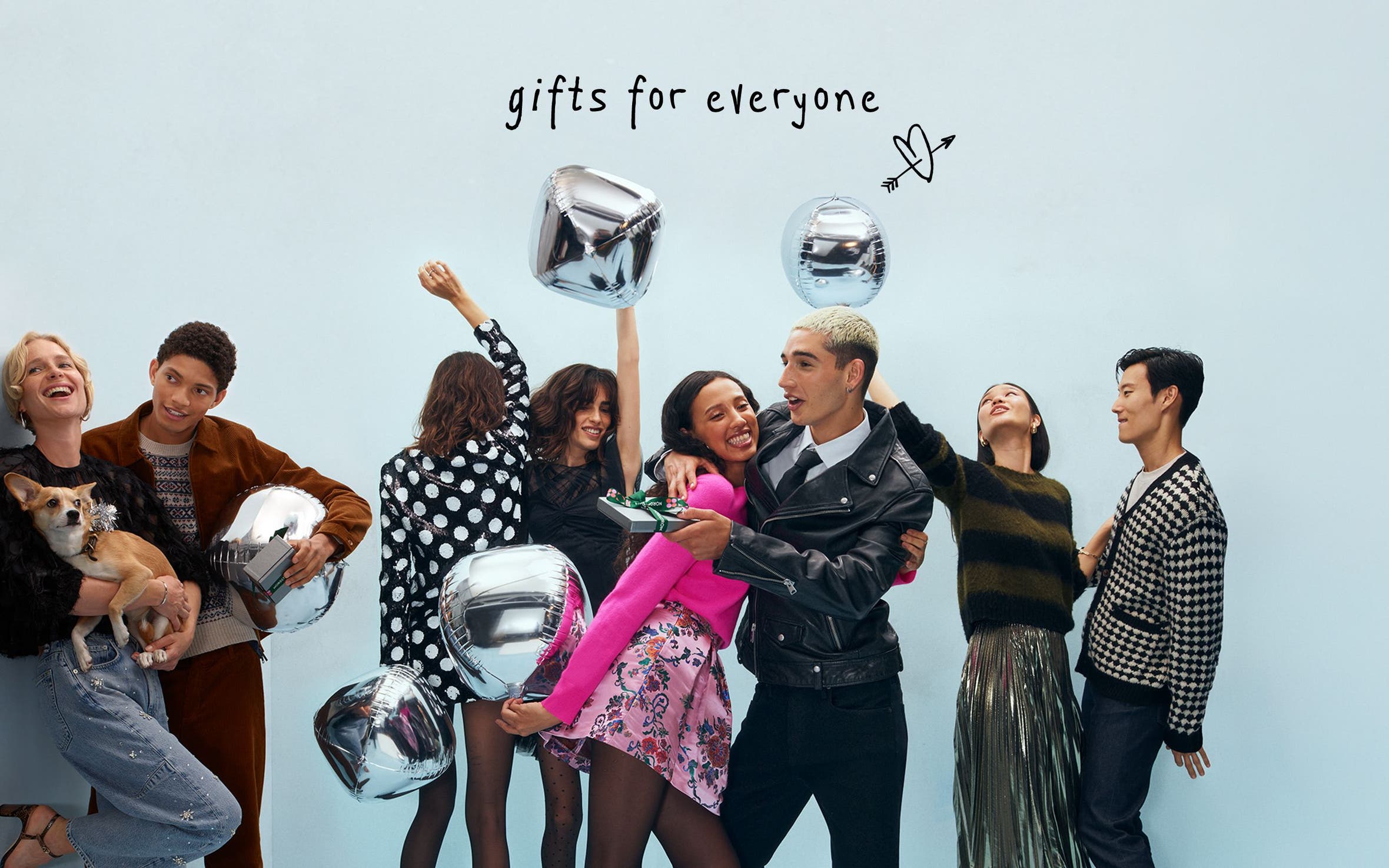 Gifts for everyone. People at a party.