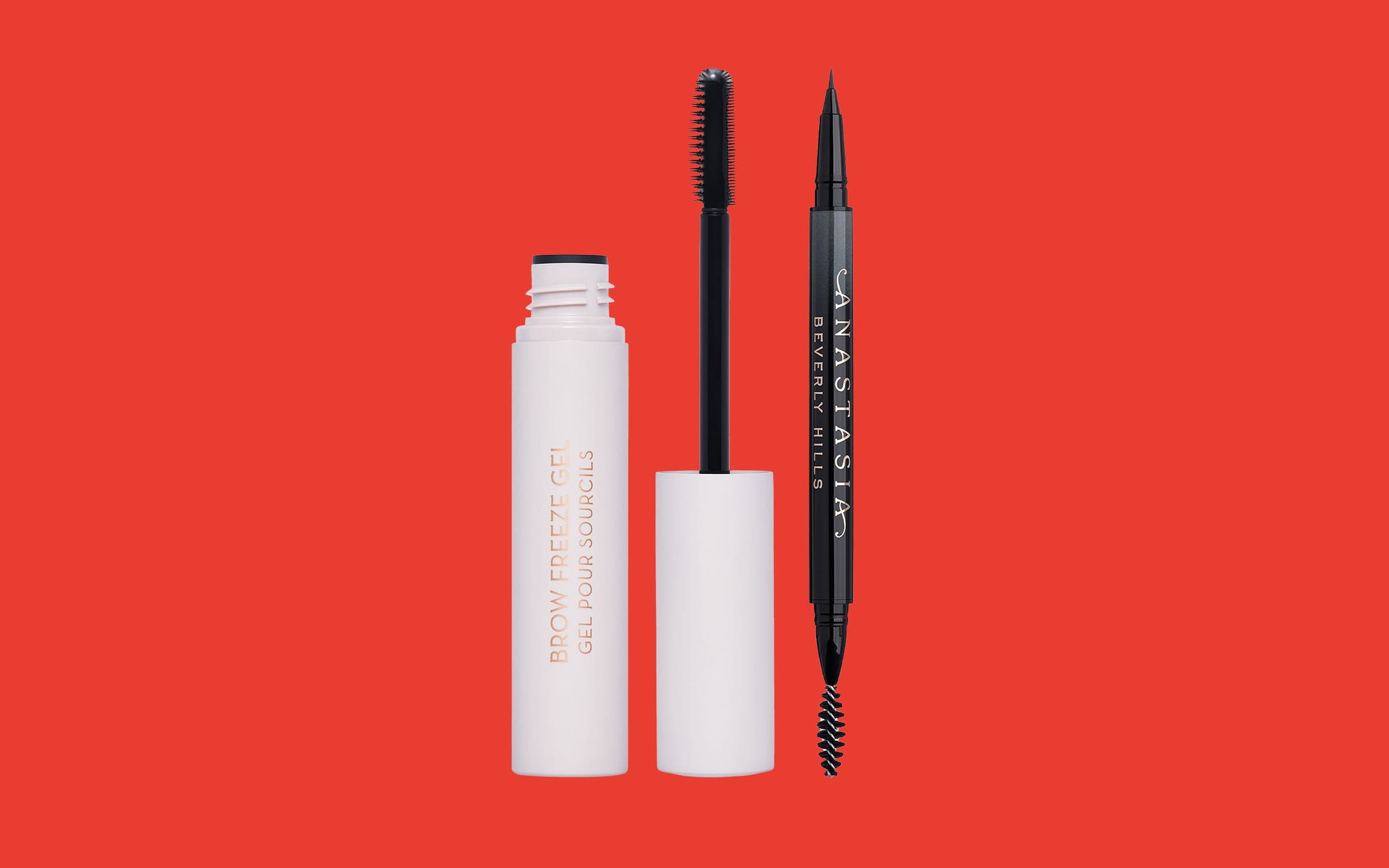 Two eyebrow makeup products.