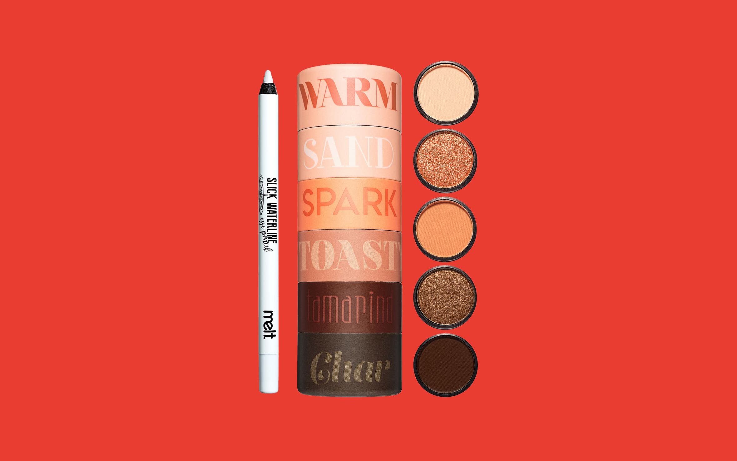 Eyeshadows and eye pencil.