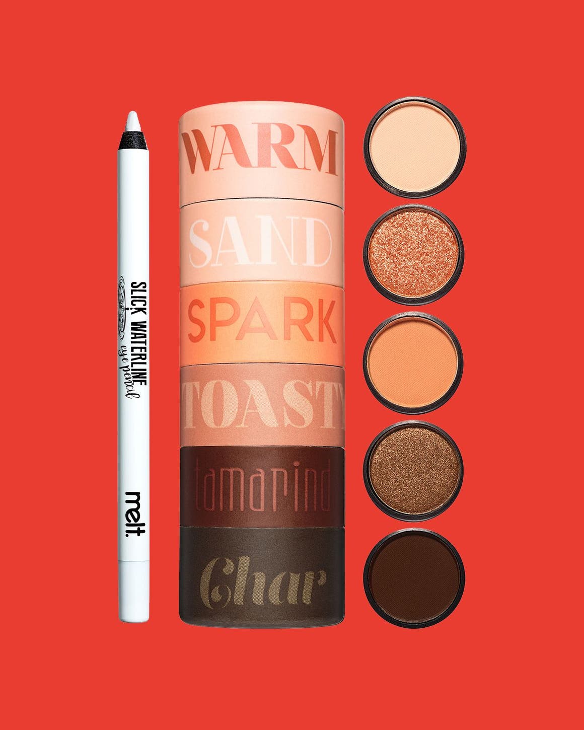 Eyeshadows and eye pencil.