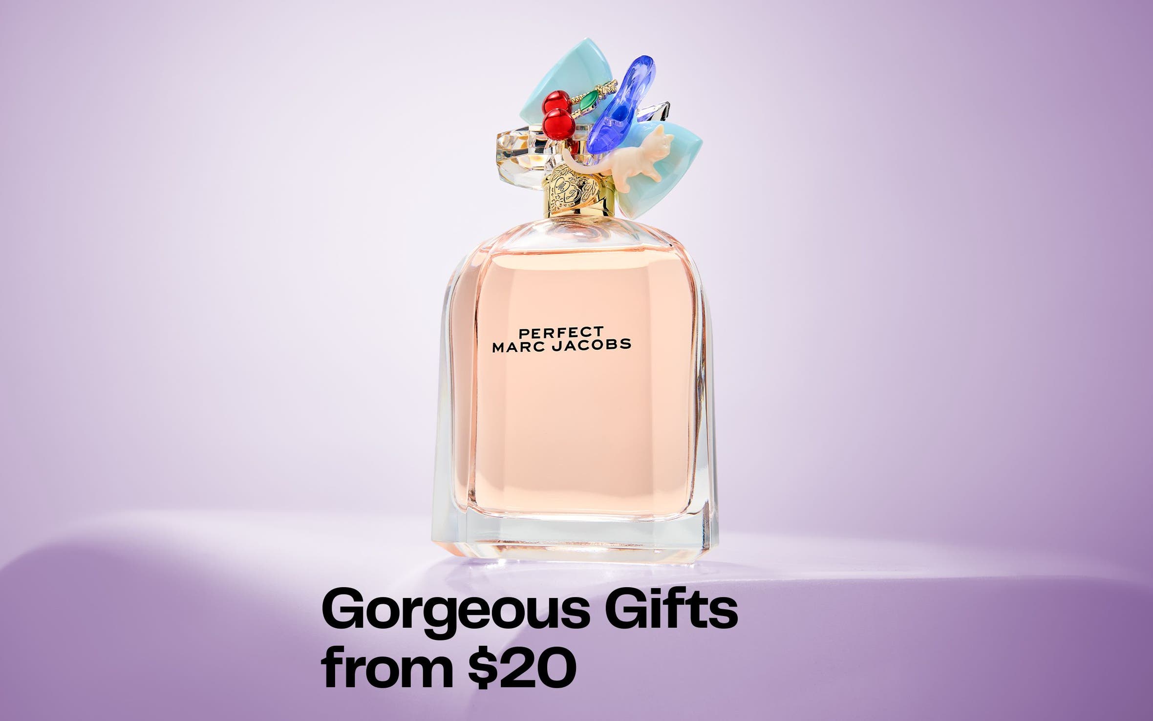 Glowing gifts from $20. A bottle of perfume.