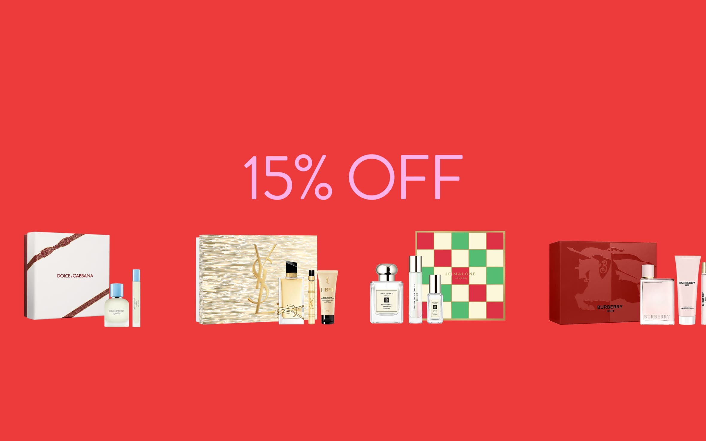15% off fragrance and cologne gift sets. A selection of fragrance gift sets. 