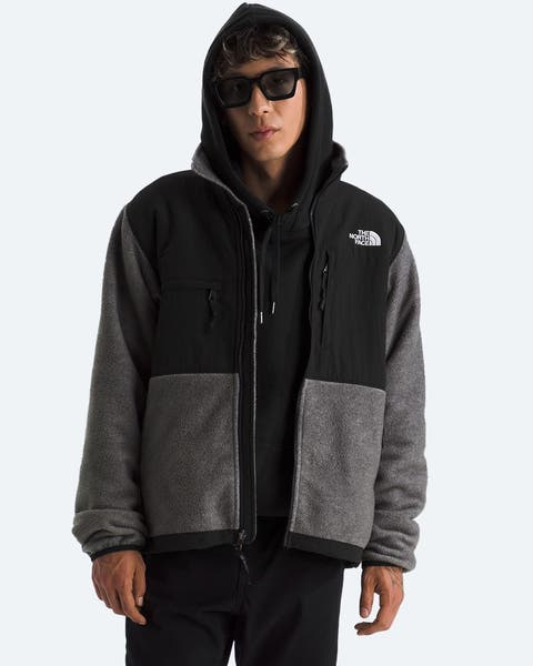 A man wearing a fleece jacket from The North Face.