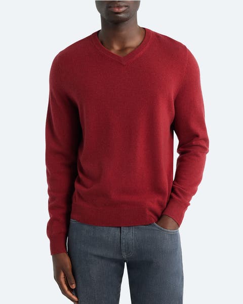 A man wearing a cashmere sweater.
