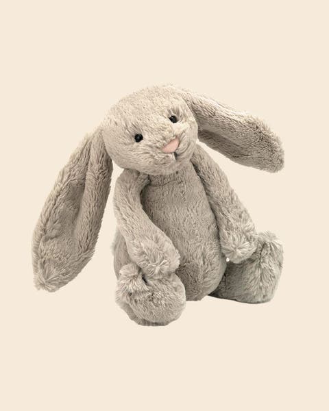 A bunny stuffed animal.