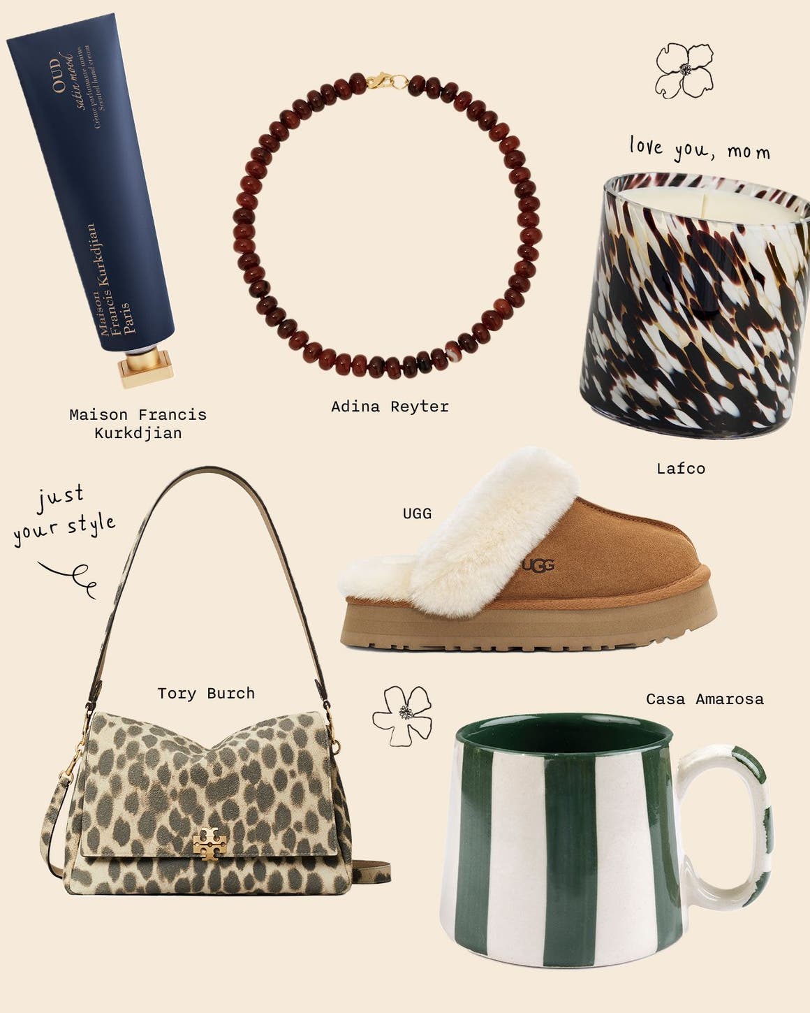 a collage of Mother's Day gifts