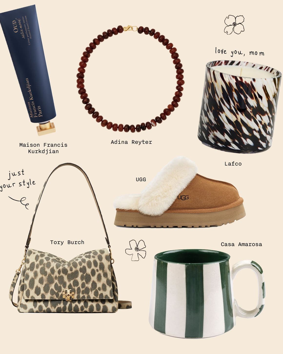 a collage of Mother's Day gifts