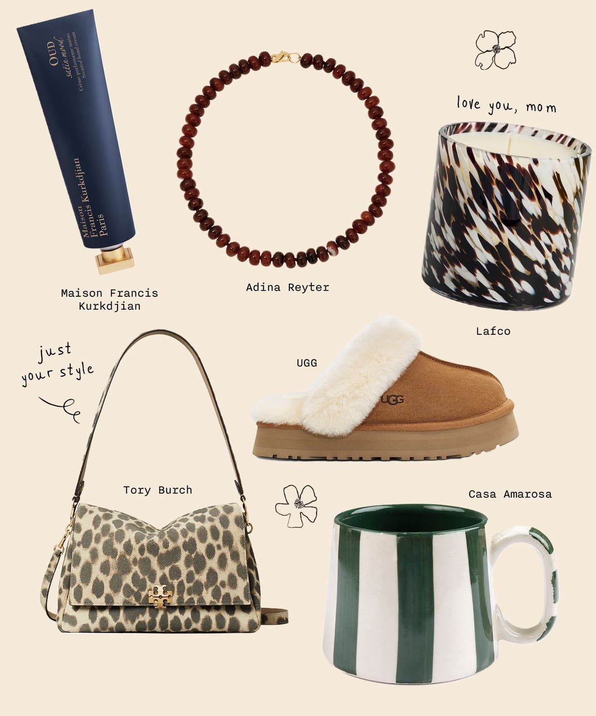 a collage of Mother's Day gifts