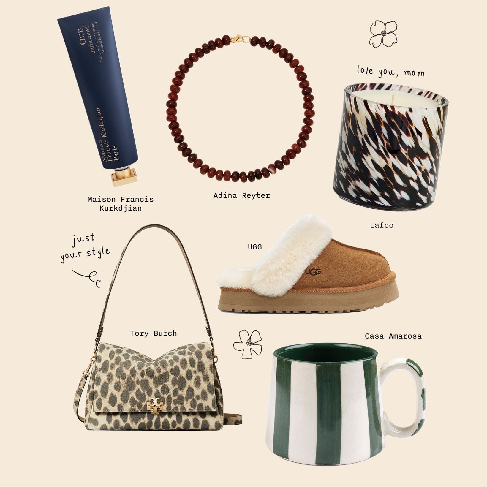 a collage of Mother's Day gifts