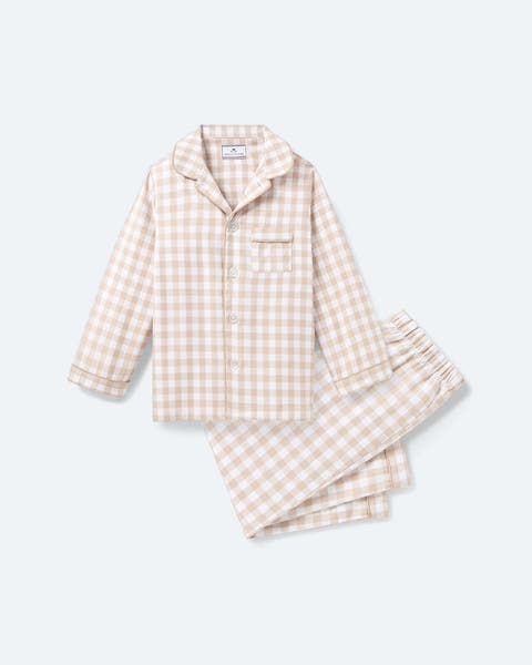 Boys' plaid flannel pajamas.