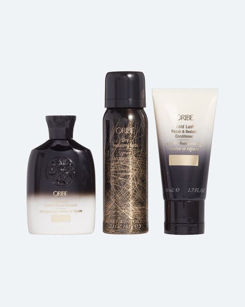 An Oribe hair care set.