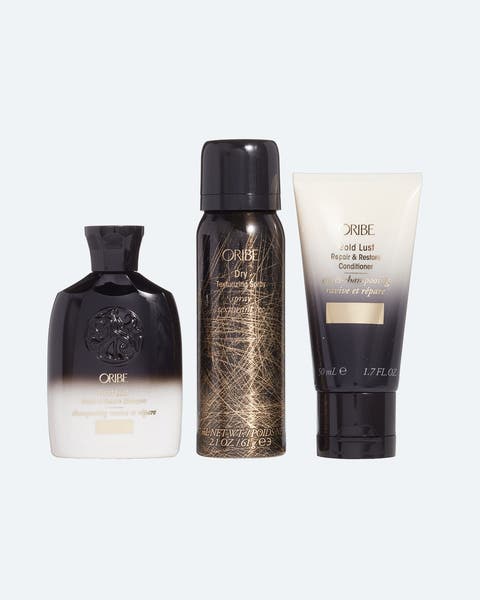 An Oribe hair care set.