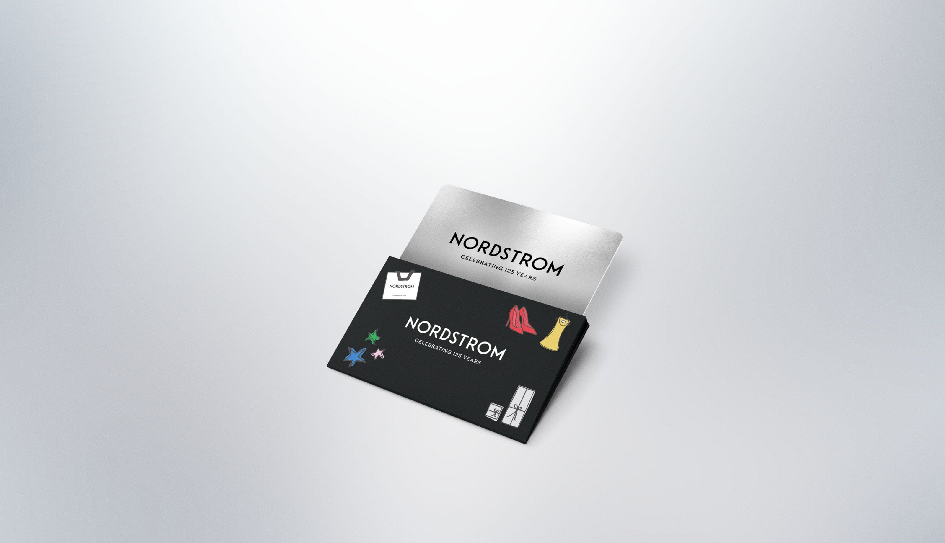 Nordstrom gift cards celebrating 125 years.