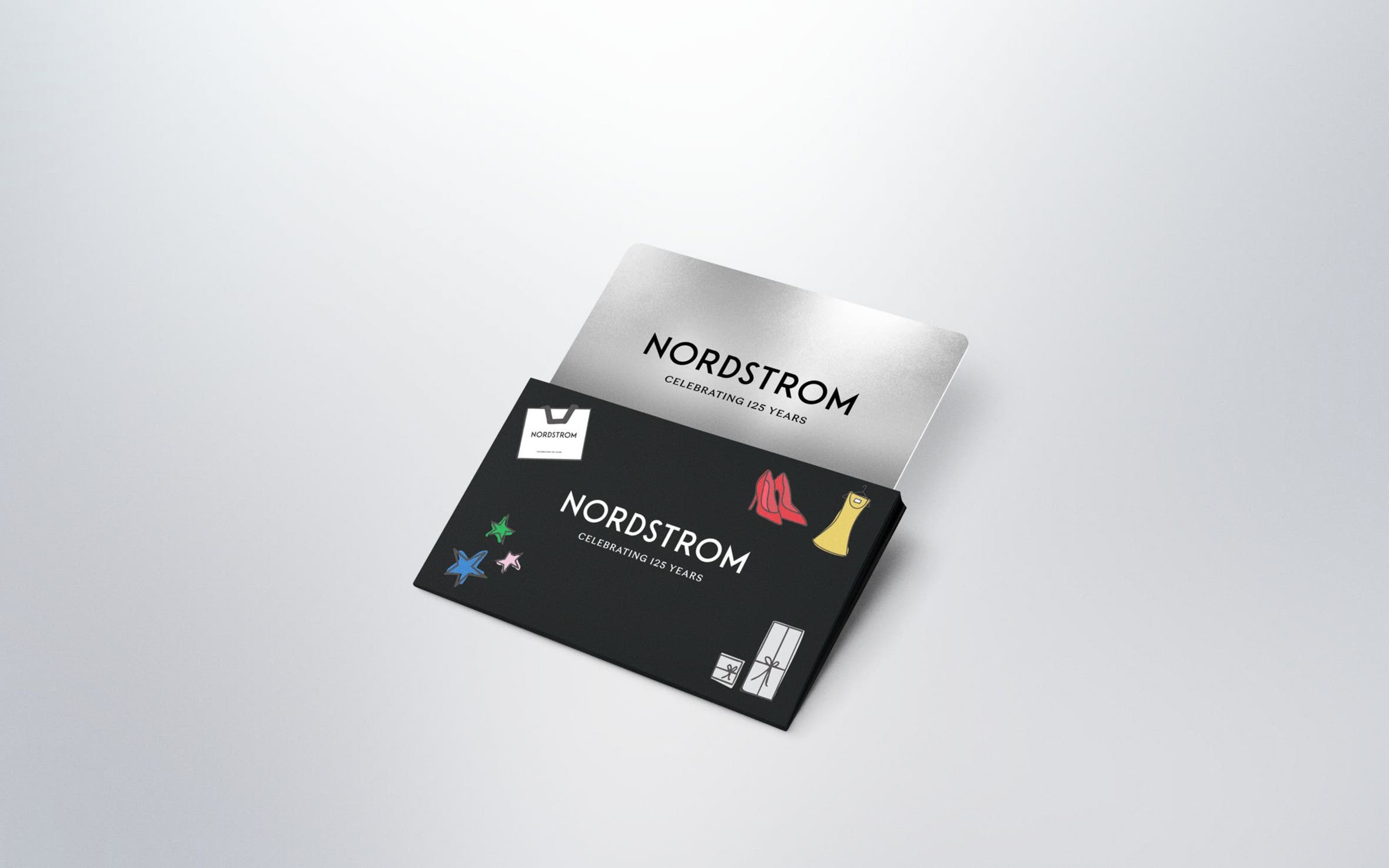 Nordstrom gift cards celebrating 125 years.