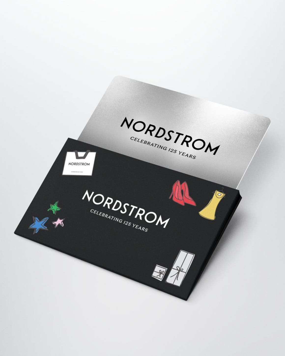 Nordstrom gift cards celebrating 125 years.