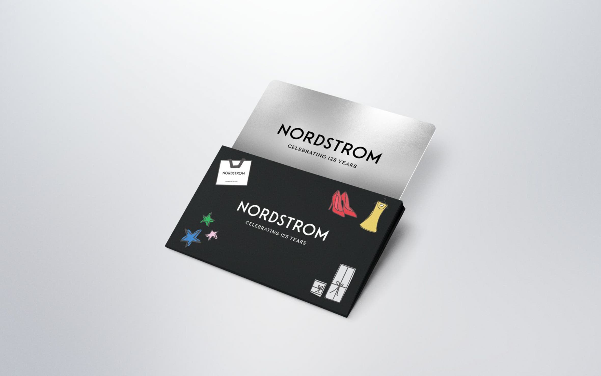 Nordstrom gift cards celebrating 125 years.