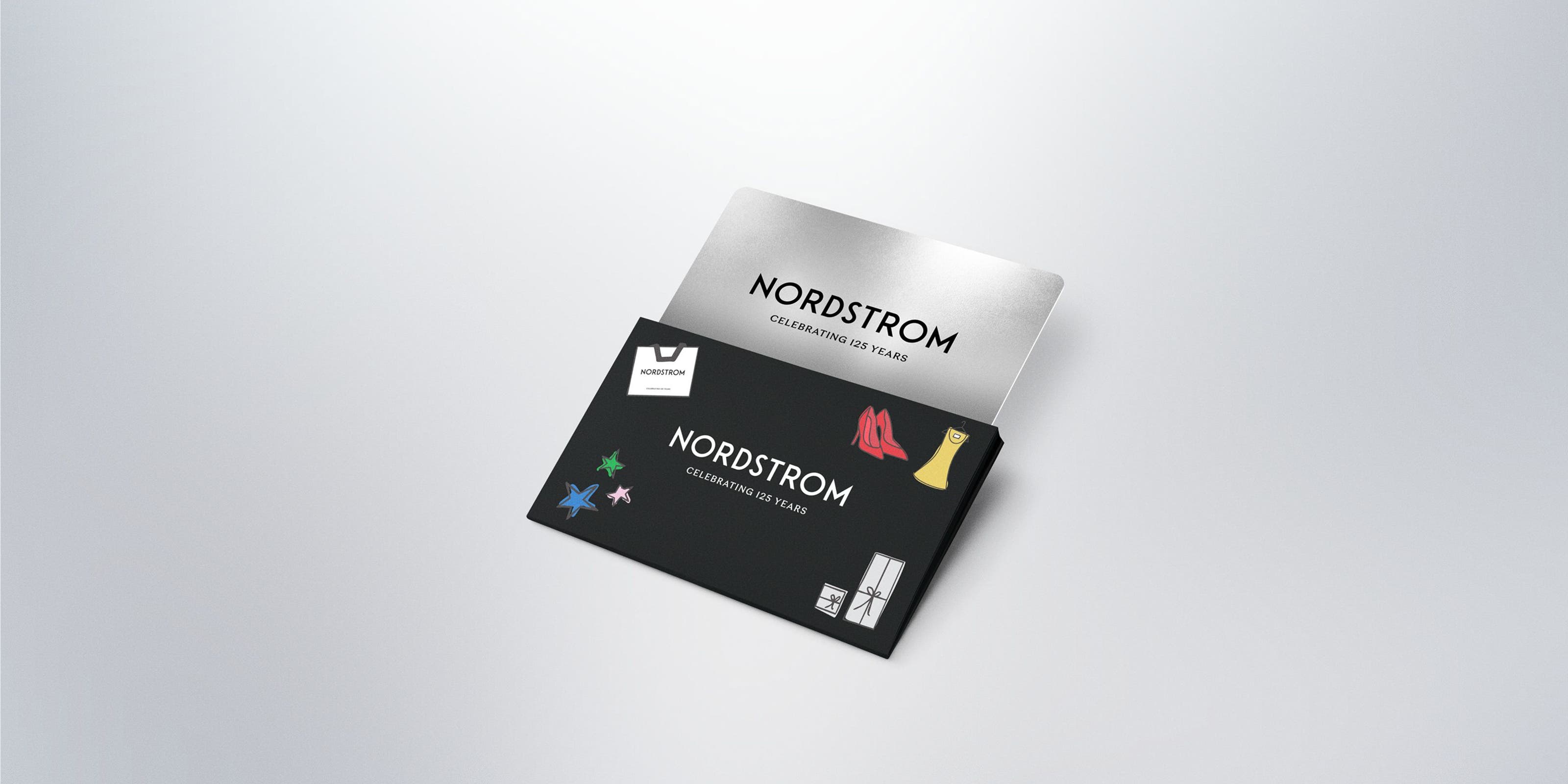 Nordstrom gift cards celebrating 125 years.