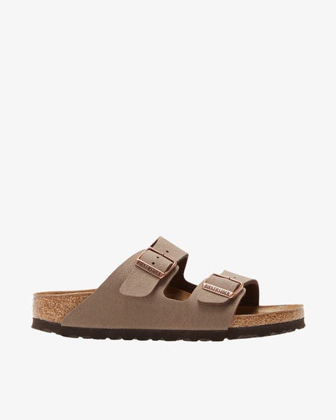 Birkenstock Arizona two-strap sandal in mocha brown.