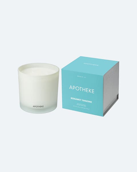 Apotheke Bergamot Tangerine candle.