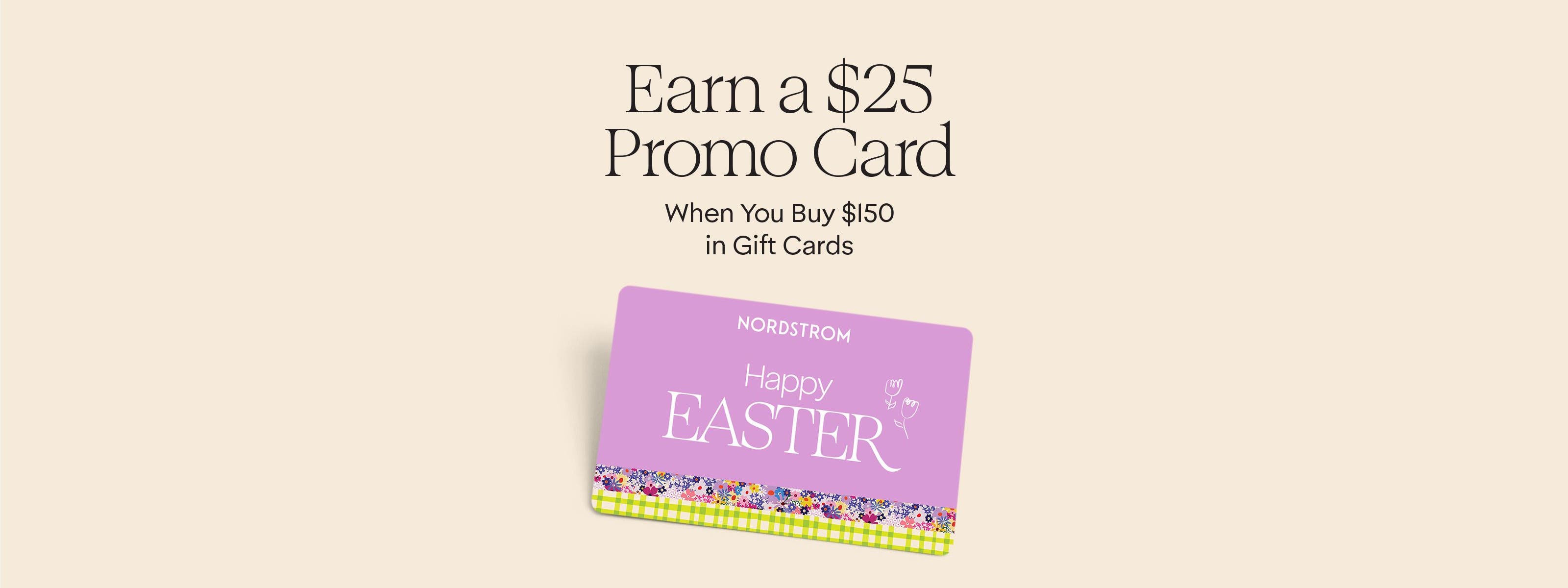 Earn a $25 promo card when you buy $150 in gift cards online.
