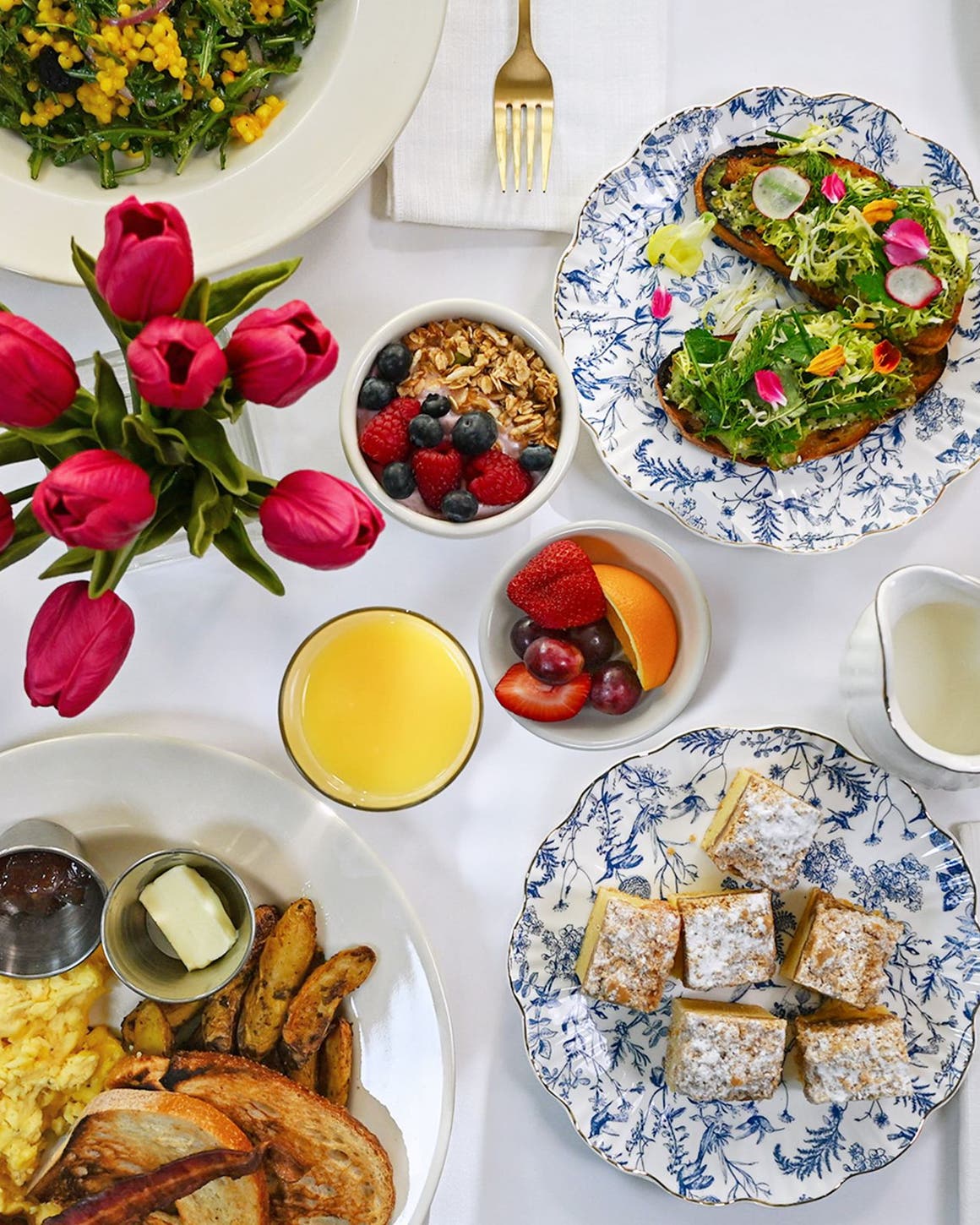 Mother's Day Brunch tabletop.