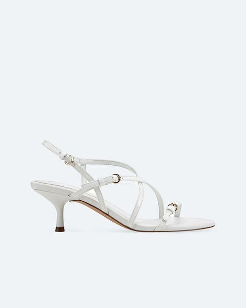 Slingback sandals.