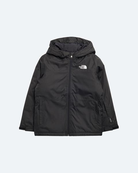 A black winter jacket from The North Face.