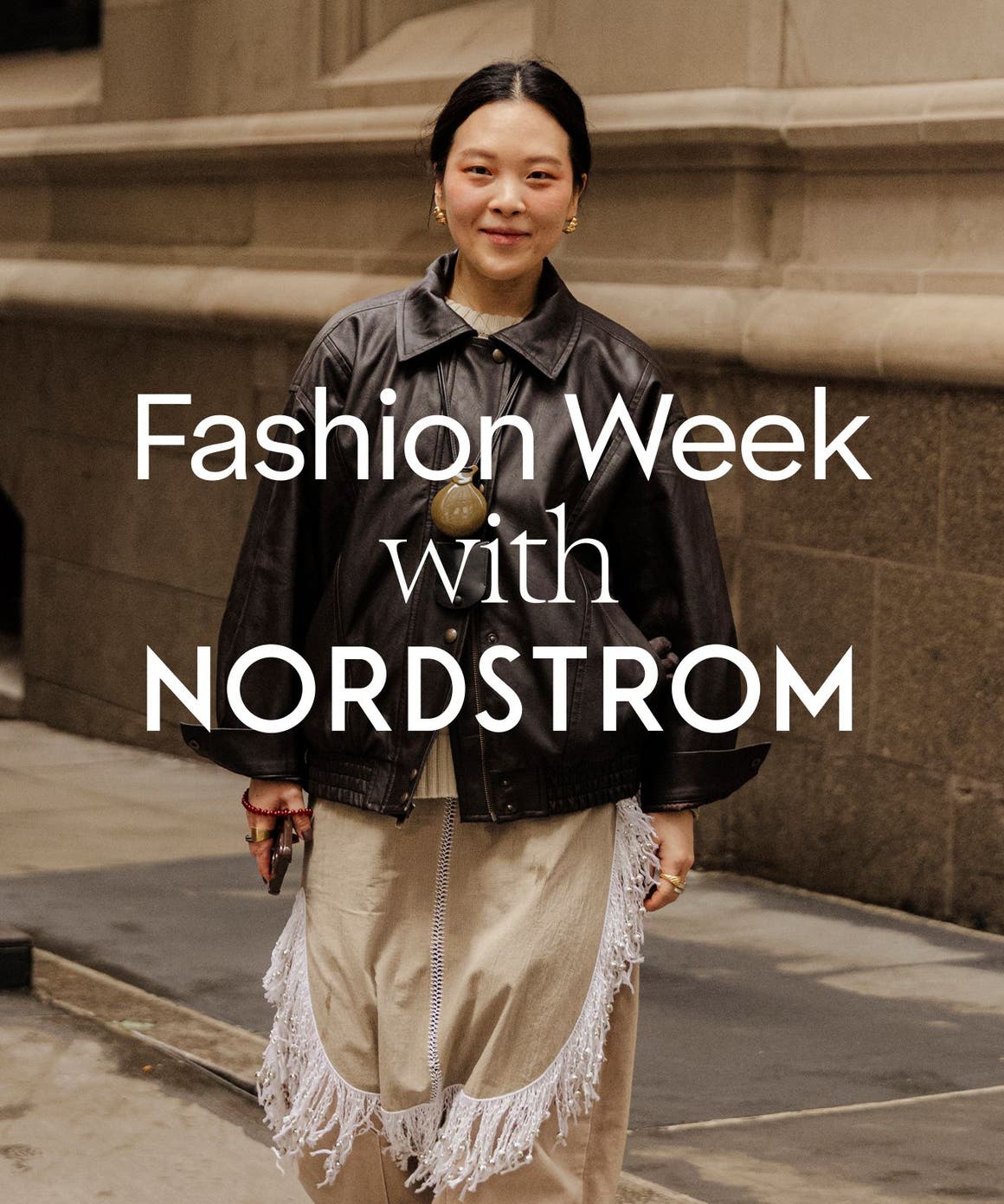 Fashion Week with Nordstrom: Linda Cui Zhang outside the shows.