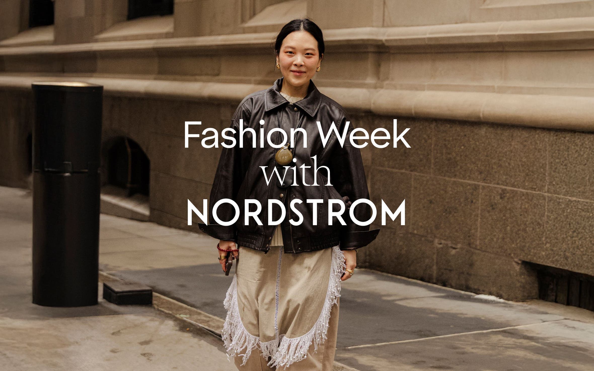 Fashion Week with Nordstrom: Linda Cui Zhang outside the shows.