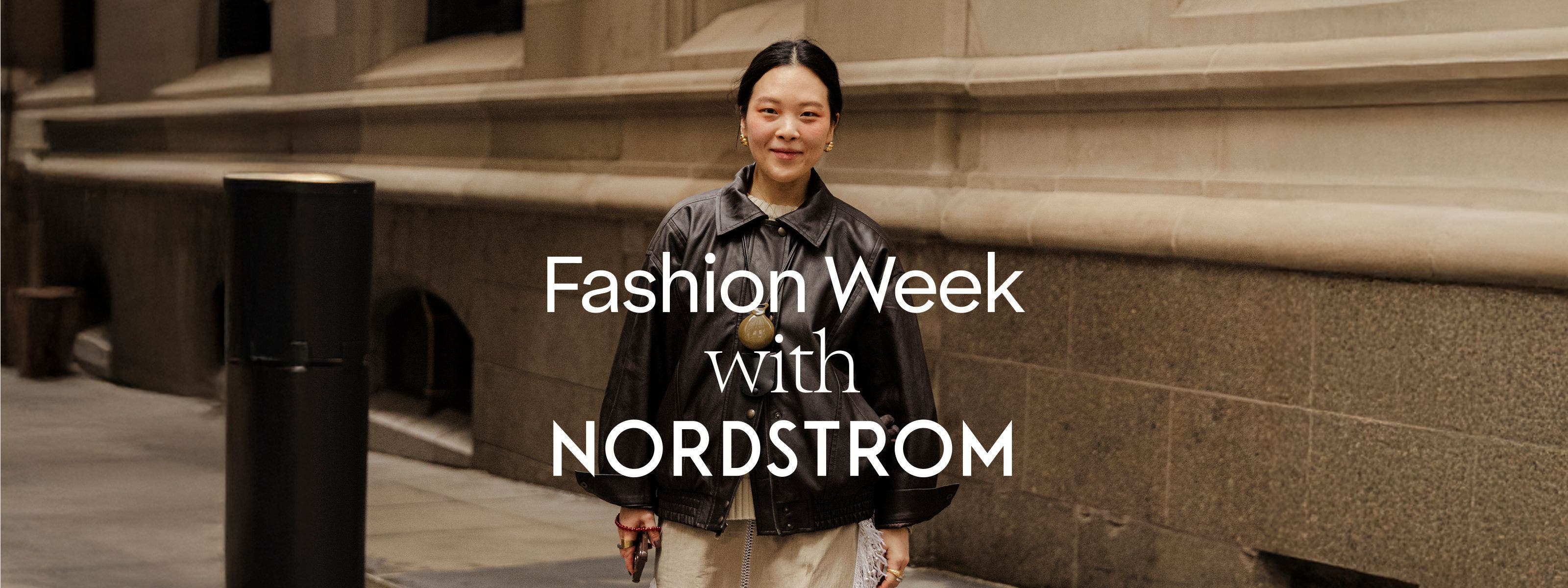 Fashion Week with Nordstrom: Linda Cui Zhang outside the shows.
