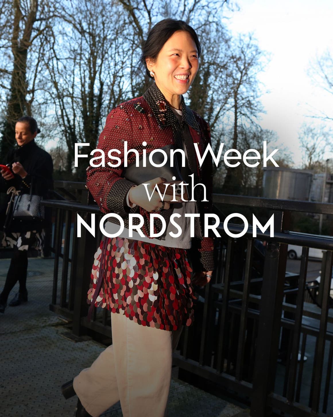 Linda Cui Zhang outside the shows.