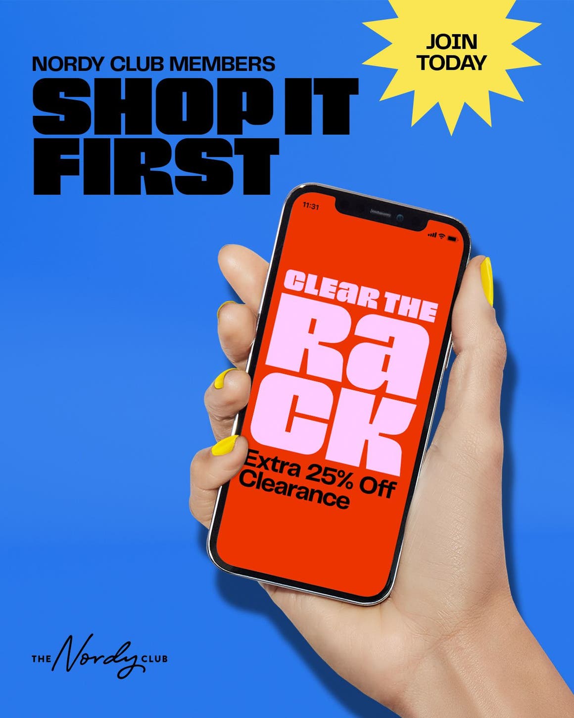 Nordy Club members shop it first: Clear the Rack with an extra 25% off clearance. Join today.