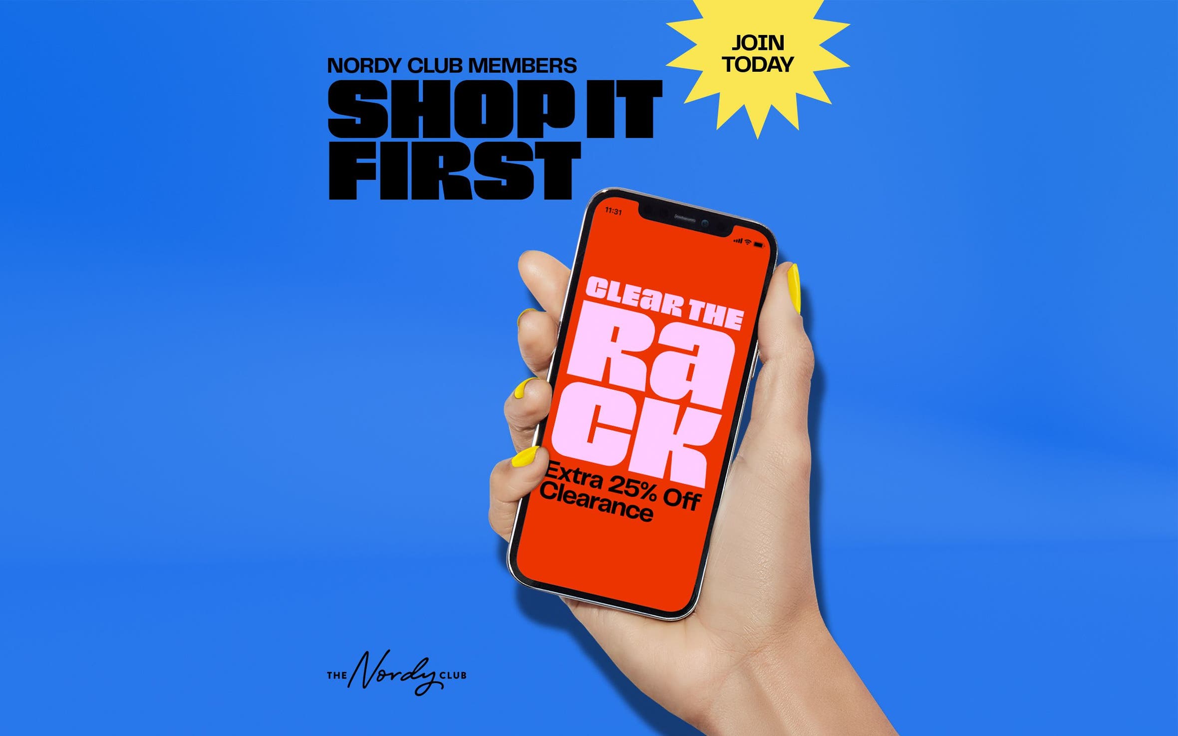 Nordy Club members shop it first: Clear the Rack with an extra 25% off clearance. Join today.