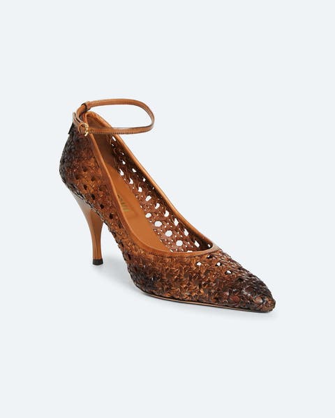 Miu Miu woven pumps.