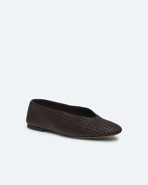 Bottega Veneta woven ballet flats.