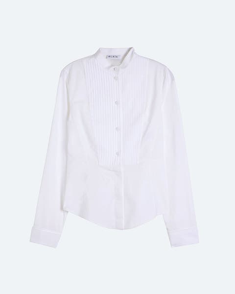 Alaïa tuxedo shirt.
