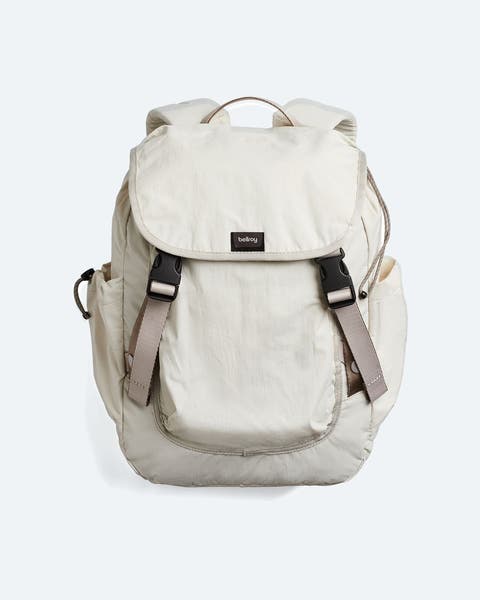 White backpack from Bellroy.