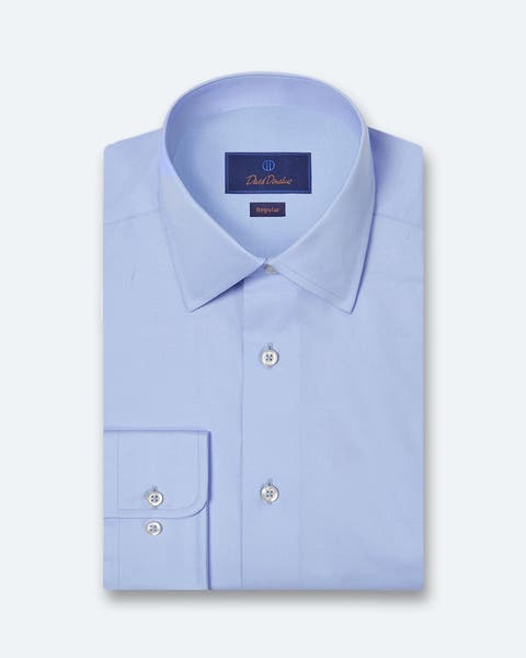 A blue dress shirt.