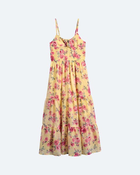 A floral print sundress.
