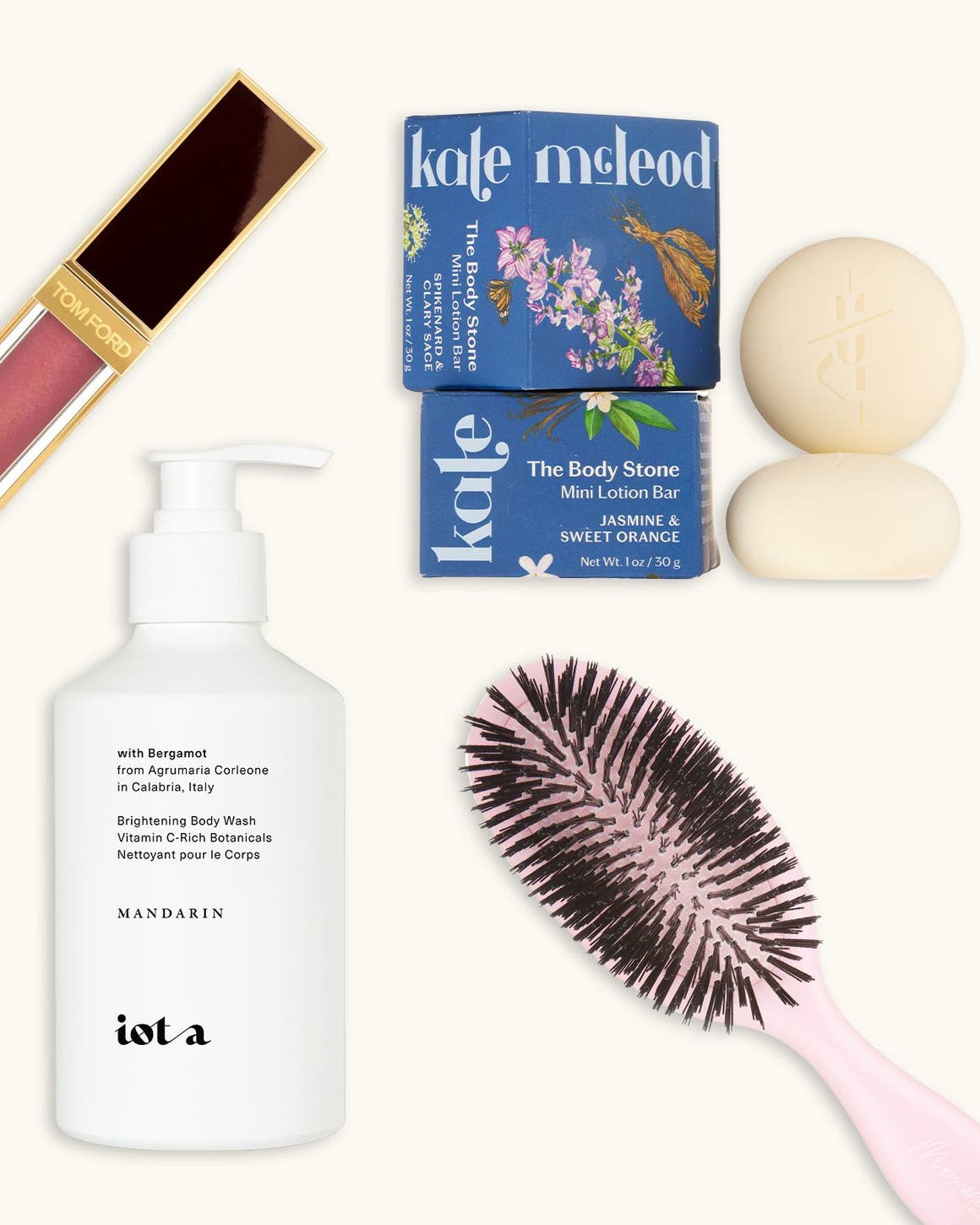 A collage of beauty gifts with purchase.