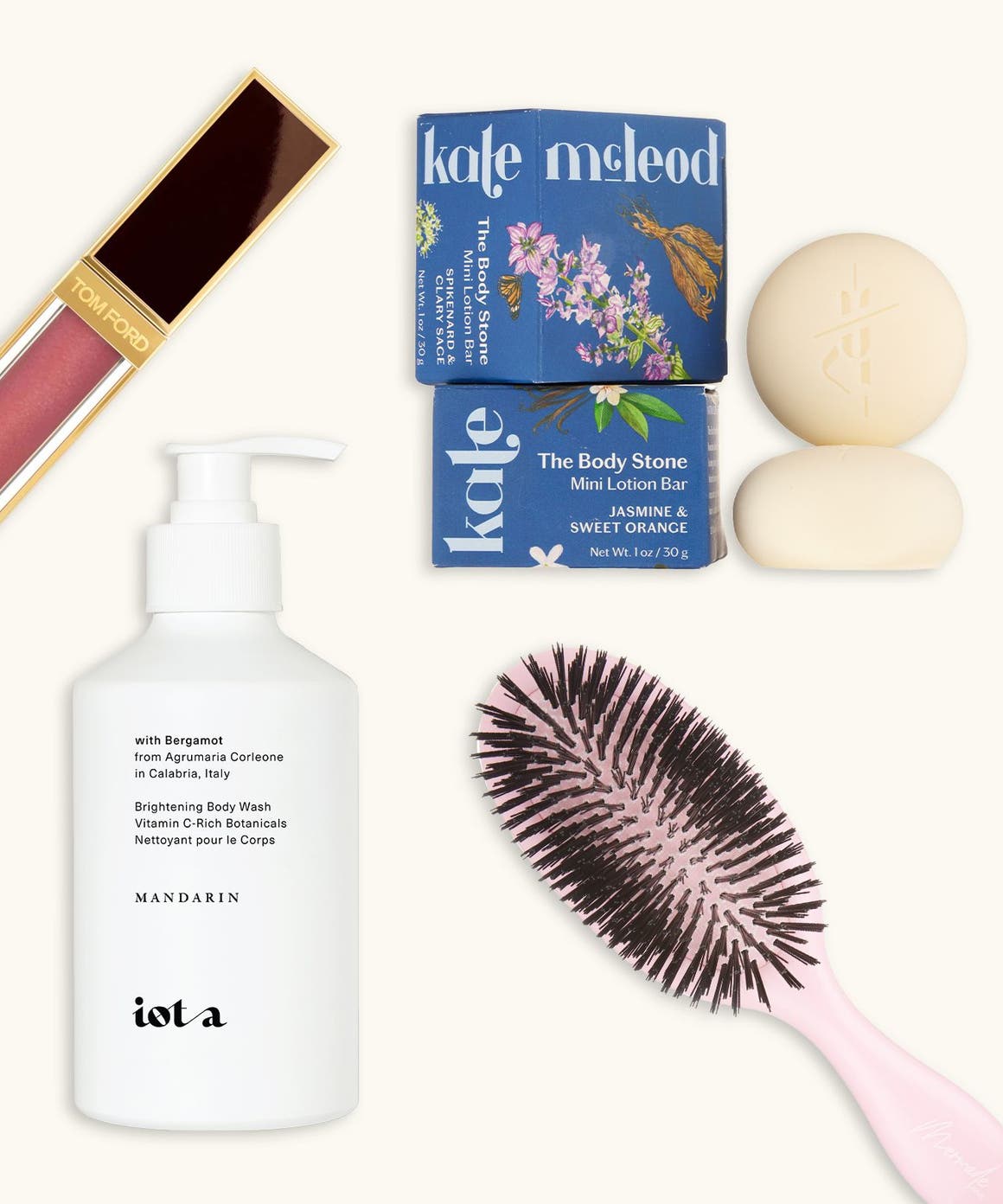 A collage of beauty gifts with purchase.