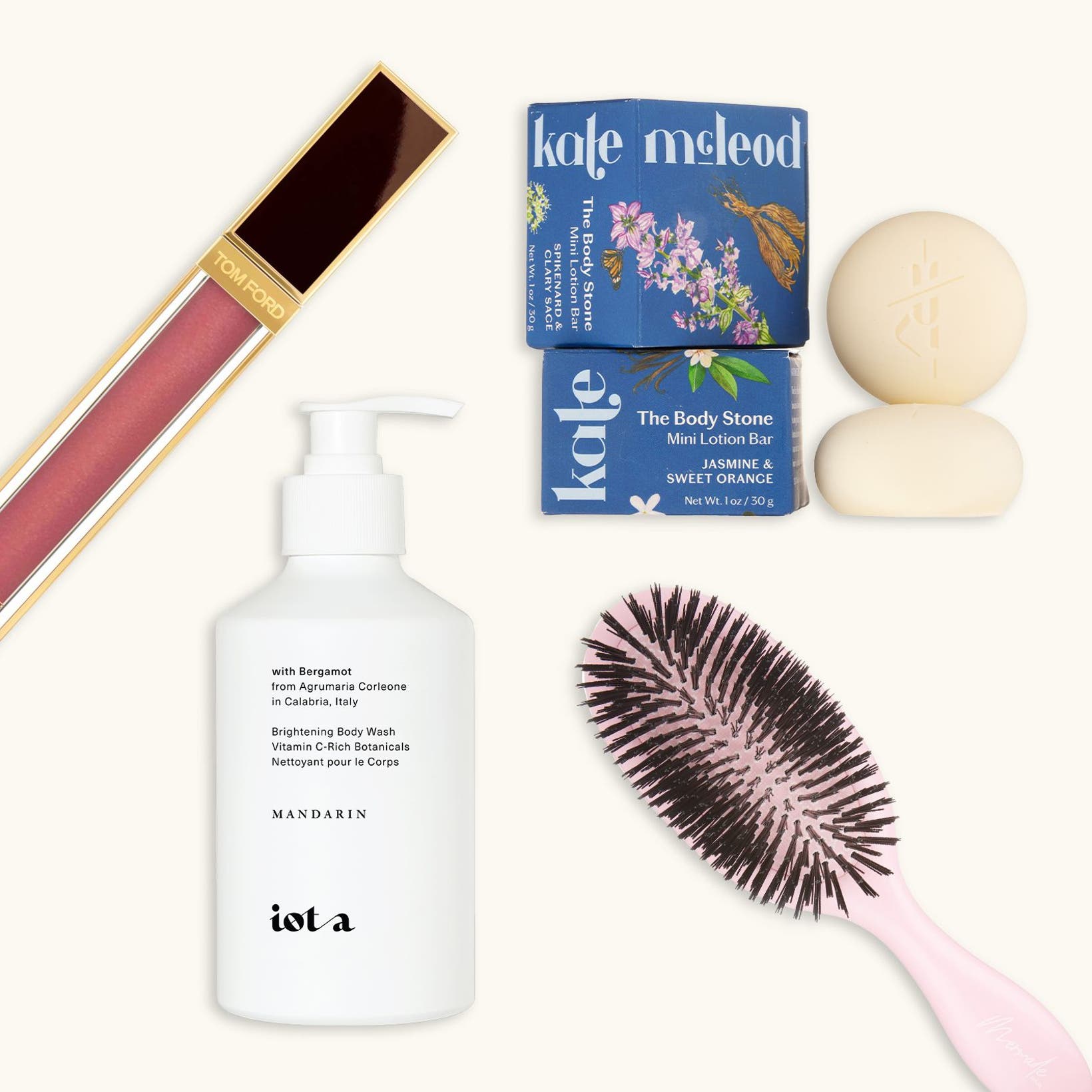 A collage of beauty gifts with purchase.