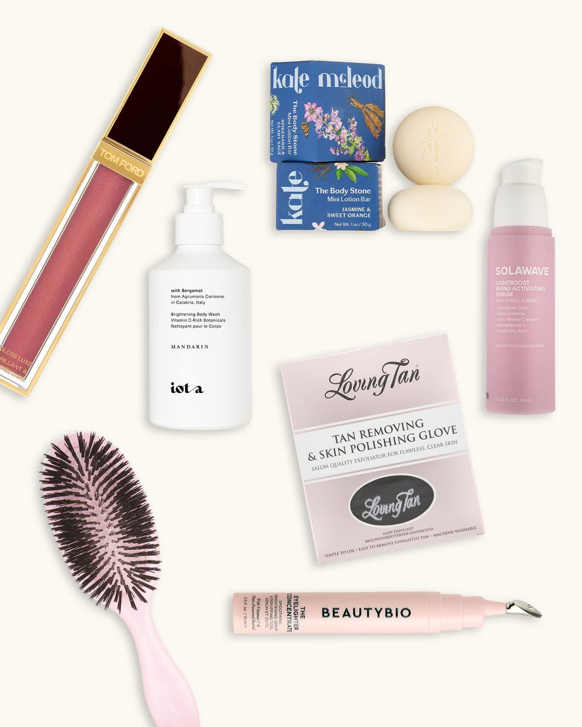 A collage of beauty gifts with purchase.