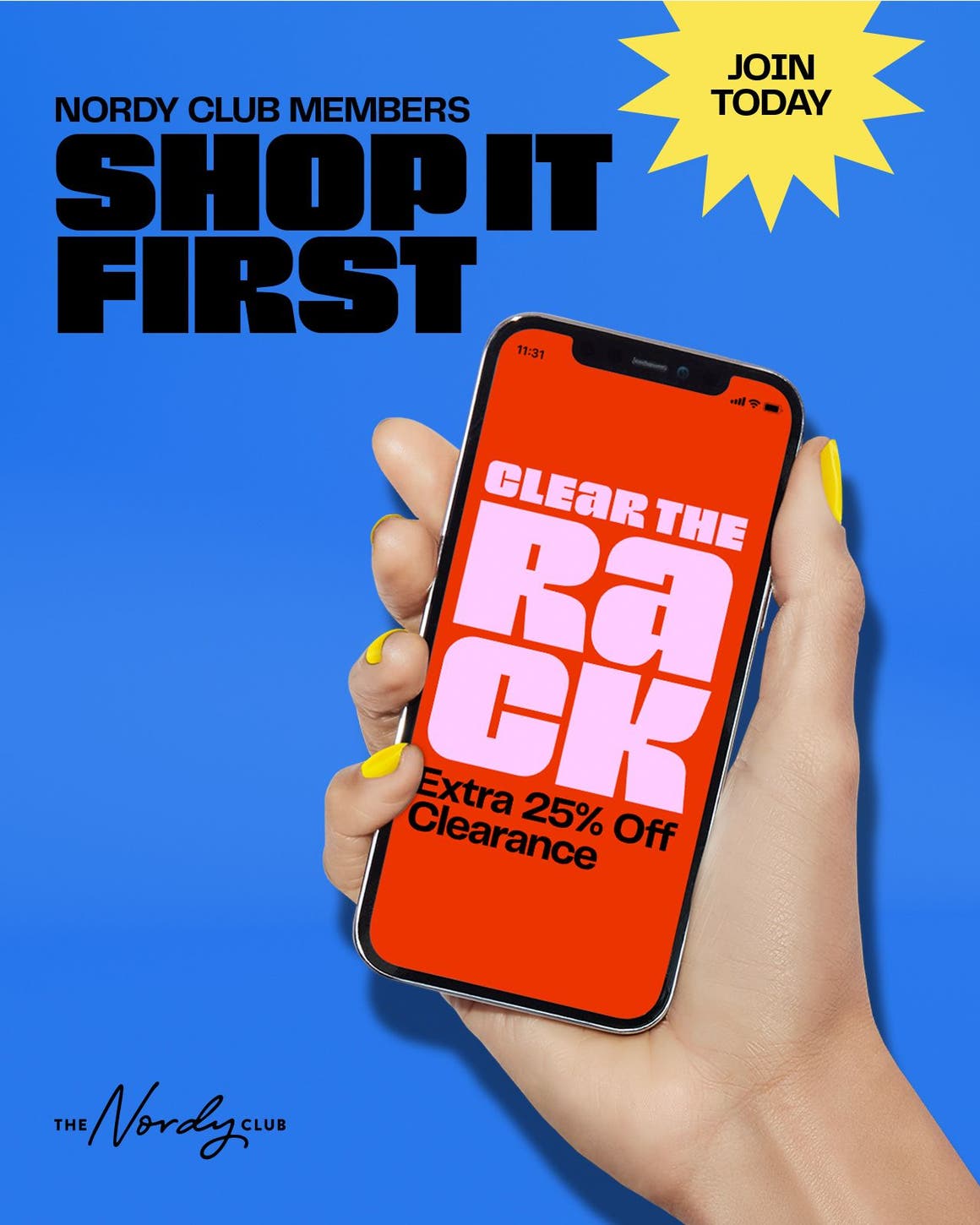 Nordy Club members shop it first: Clear the Rack with an extra 25% off clearance. Join today.