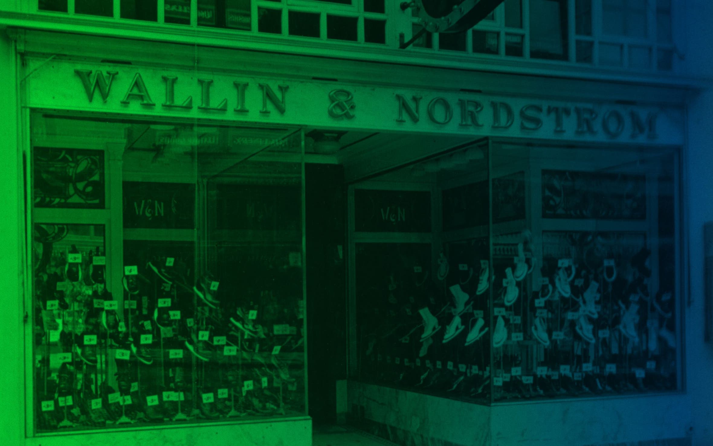 Historical photo of the first Nordstrom storefront.