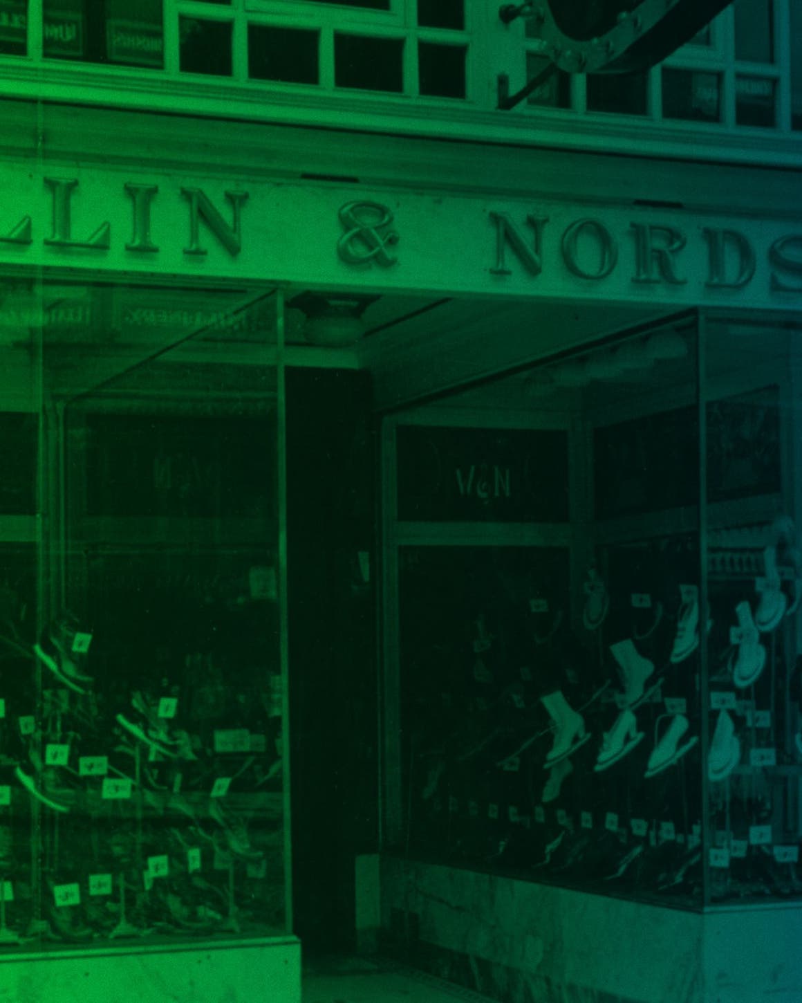 Historical photo of the first Nordstrom storefront.