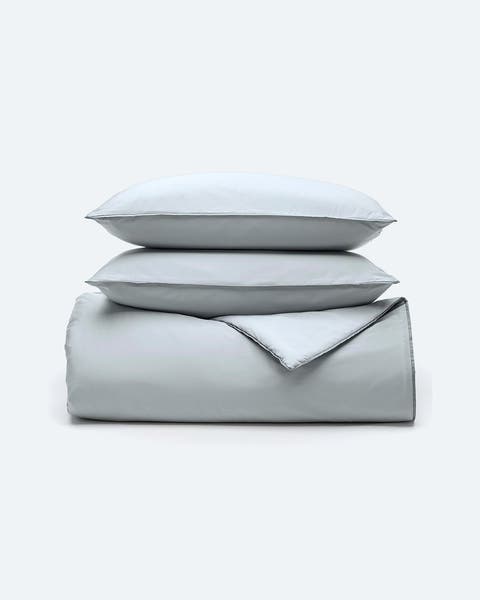 A set of light blue sheets.